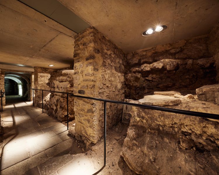 The corridor leading to the crypt at oxford castle and prison