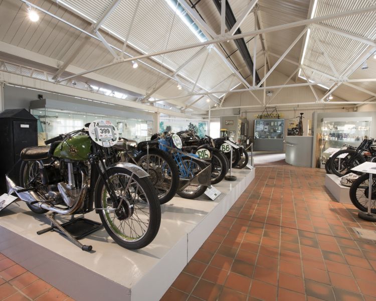 vintage motorcycles at brooklands museum