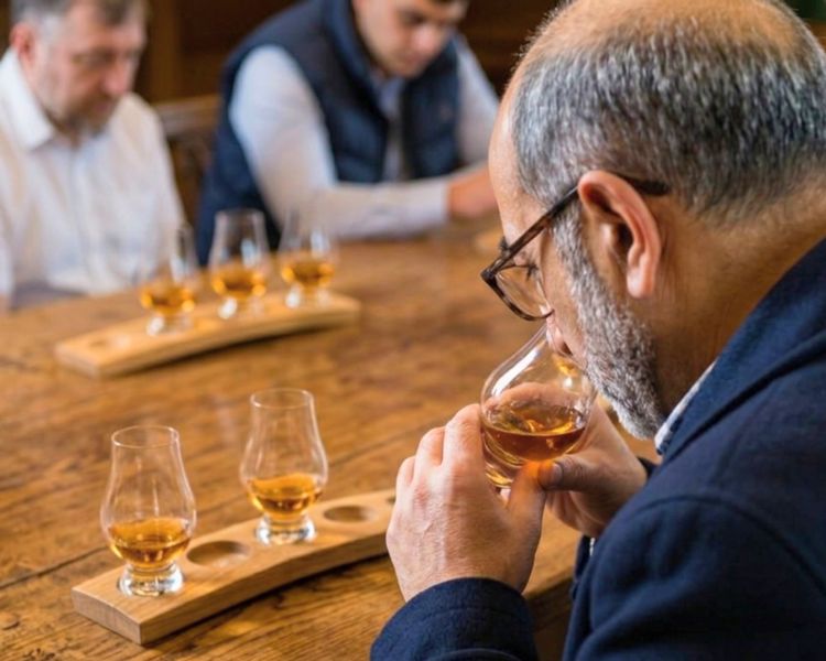 Whisky tastings on whisky distillery tour