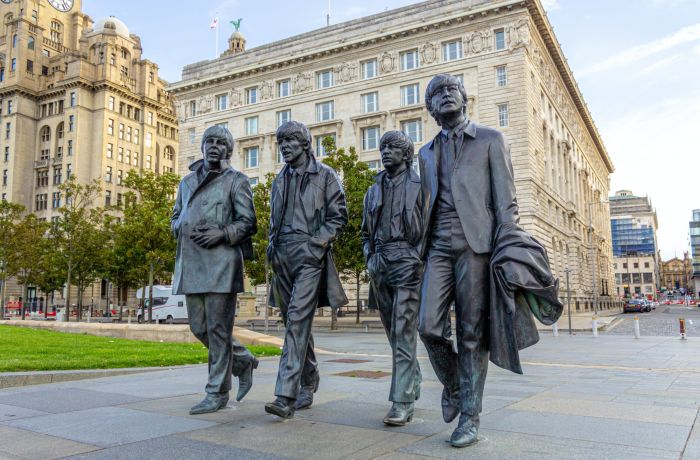 statues of the beatles in liverpool city centre illustrating things to do in liverpool