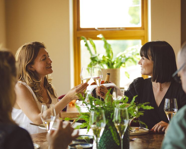 people enjoying wine tasting at chapel down winery
