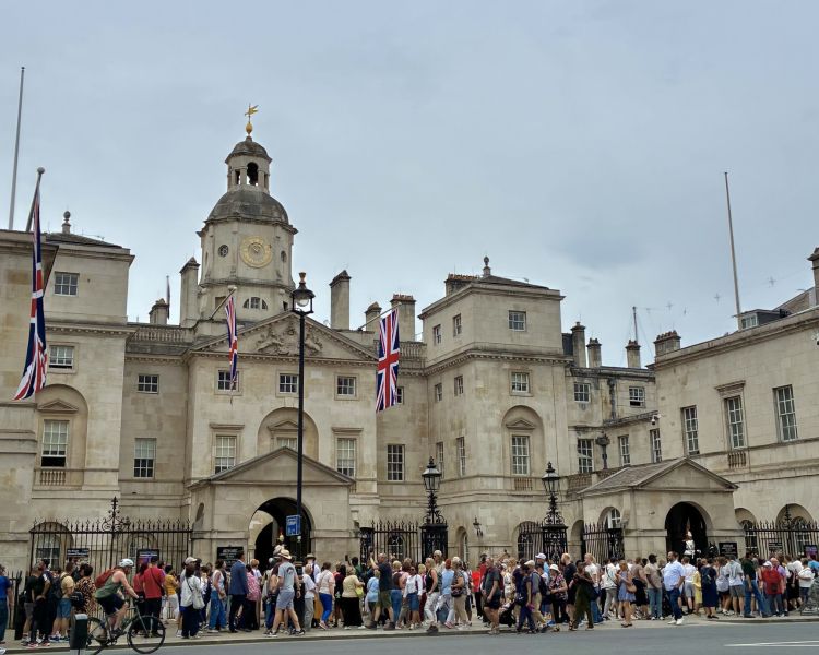 Royal horseguards seen on royal london tour
