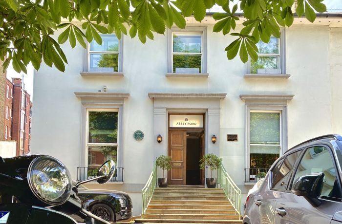Entrance to abbey road studios in london seen on beatles tour