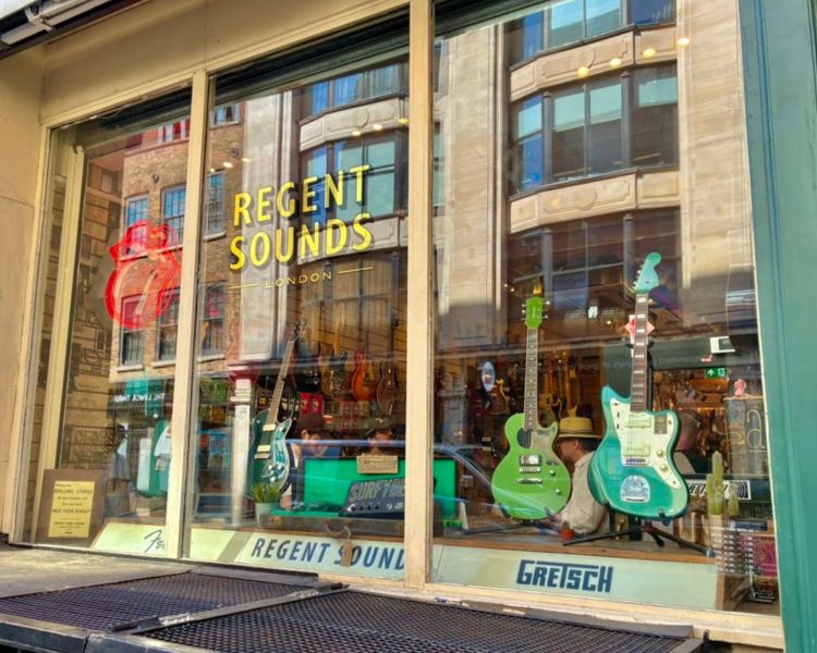 Window of regent street sounds in london