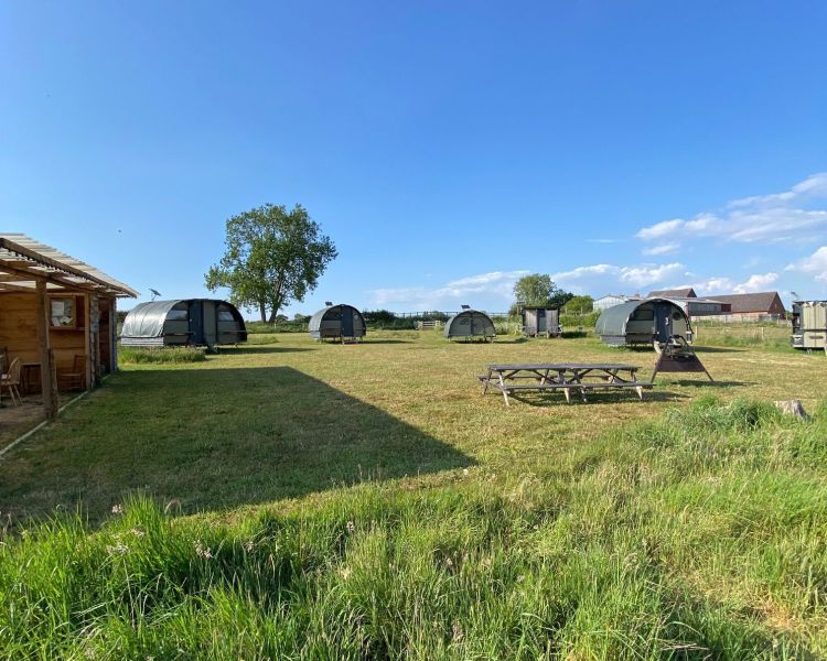 glamping site from dining pod