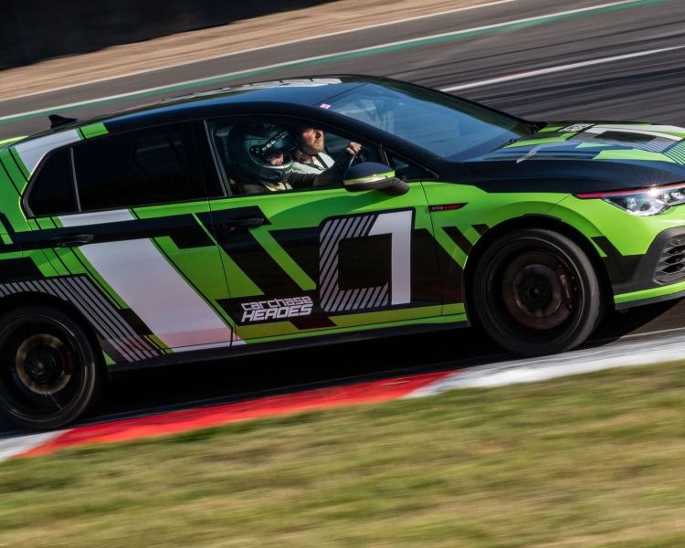 Green hot hatch car