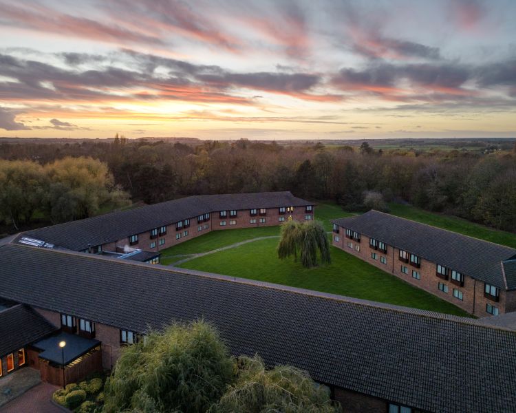 Aerial shot of delta hotel in peterborough