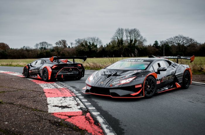 cars on a race track on a gt race car driving experience