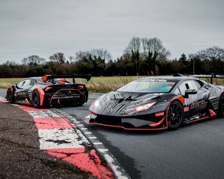 cars on a race track on a gt race car driving experience