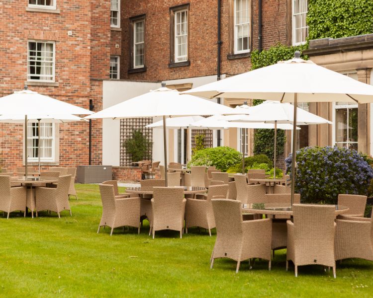 outdoor seating at bannatyne darlington hotel