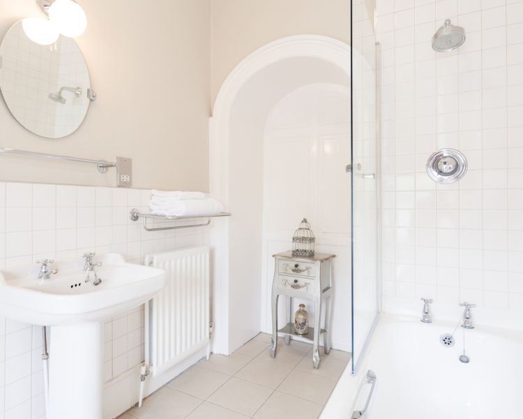bathroom of double room at bannatyne darlington hotel