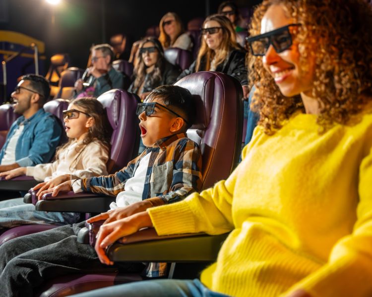 family on the 4d chocolate adventure cinema experience at cadbury world