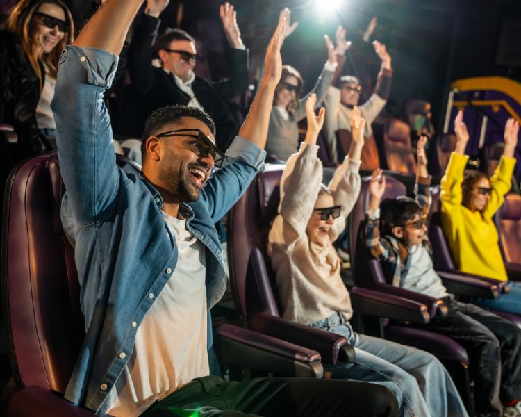family on the 4d chocolate adventure cinema experience at cadbury world