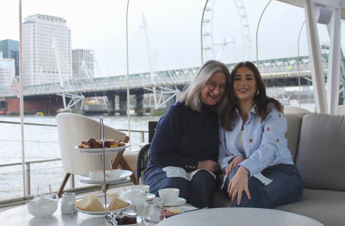mum and daughter at clipper lounge for afternoon tea