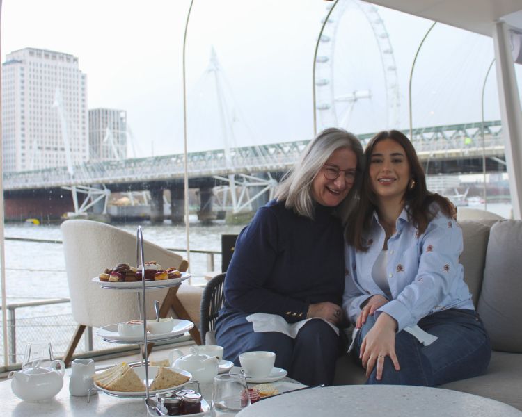 mum and daughter at clipper lounge for afternoon tea