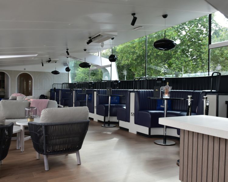 the interior of clipper lounge in london