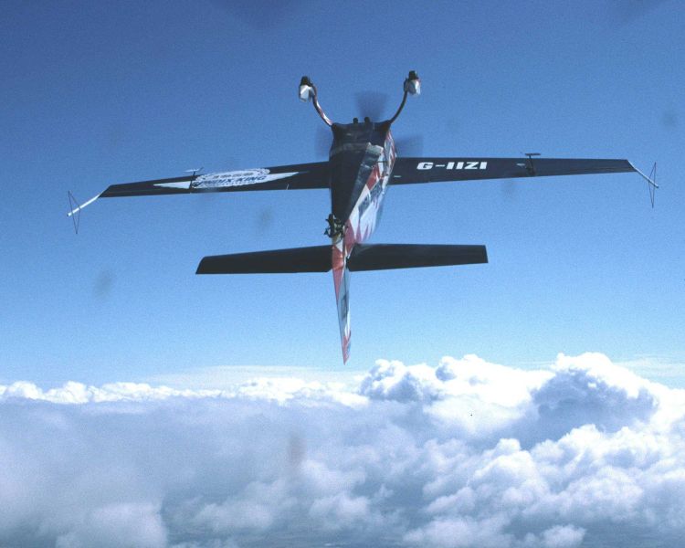 top of a loop plane flying manoeuvre