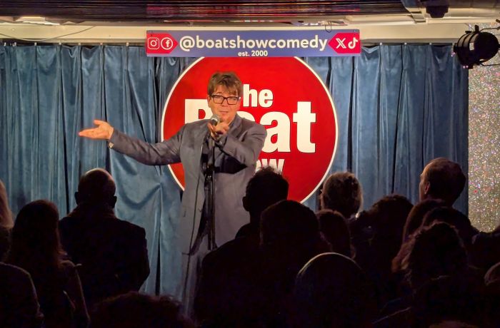 michael mcintyer performing at the boat show comedy show in london