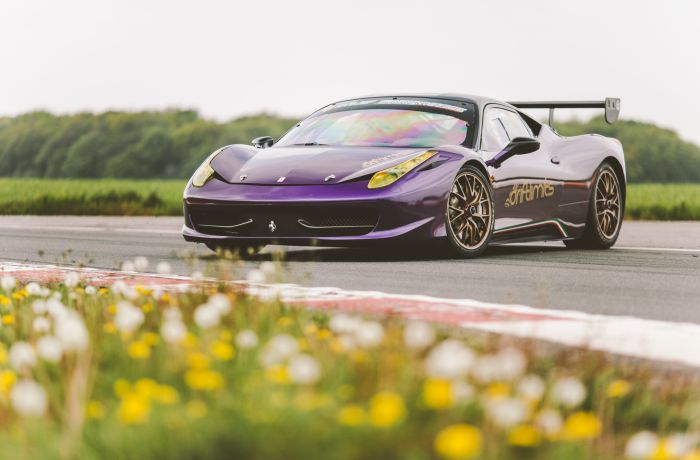 ferrari 458 challenge on track for a junior driving experience