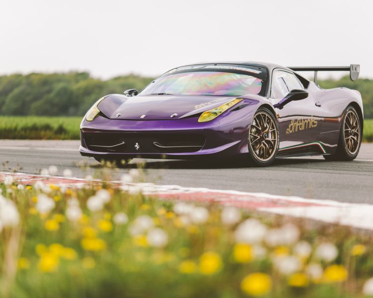 ferrari 458 challenge on track for a junior driving experience