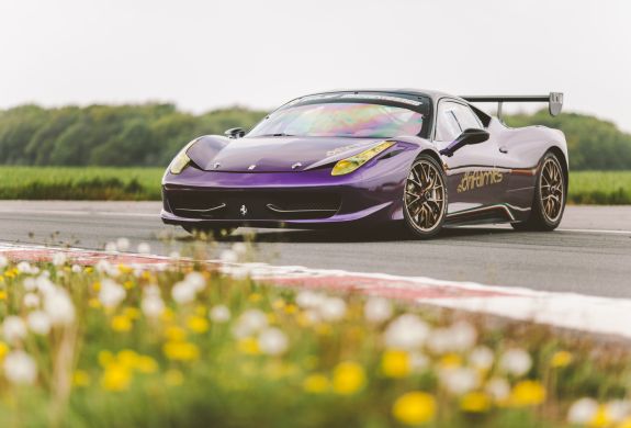 ferrari 458 challenge on track for a junior driving experience