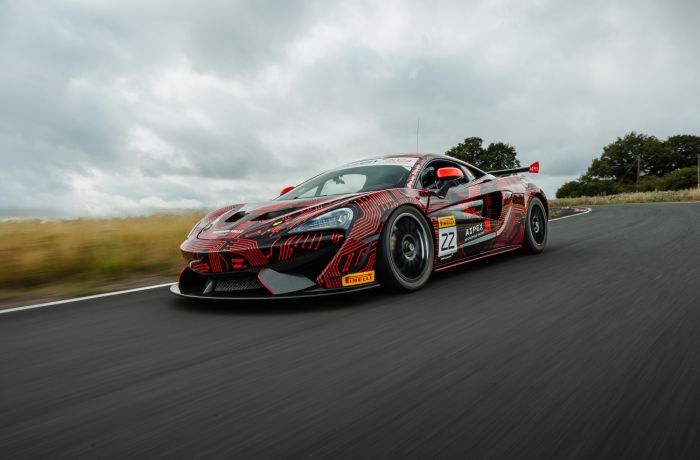 mclaren 570S gt4 on track for a junior driving experience
