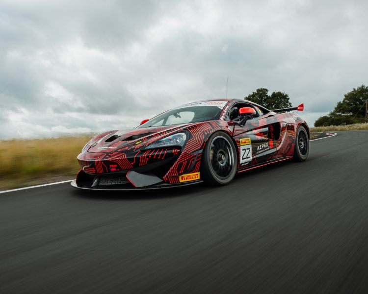 mclaren 570S gt4 on track for a junior driving experience