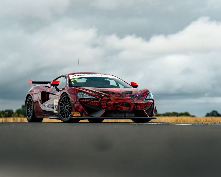 mclaren 570S gt4 on track for a junior driving experience