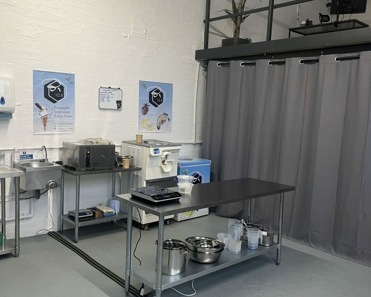 the kitchen workshop on a learn how to make gelato workshop in london