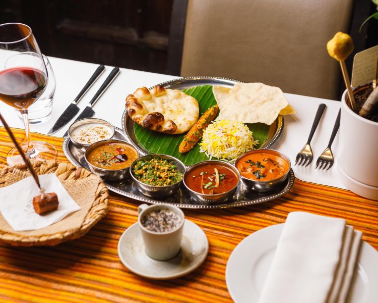 michelin dining at benares indian restaurant in mayfair london