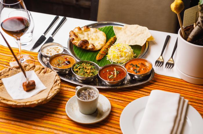 michelin dining at benares indian restaurant in mayfair london