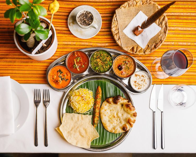 michelin dining at benares indian restaurant in mayfair london