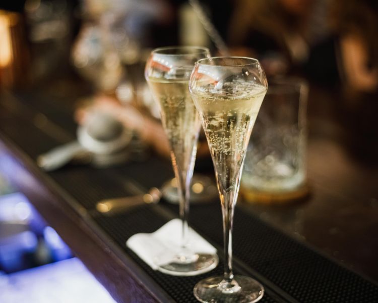 Sparkling cocktail at benares