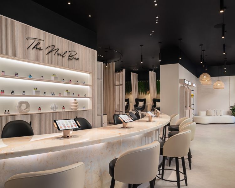 the nail bar at a townhouse nail salon