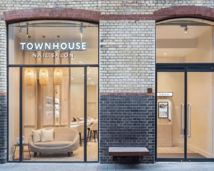 the exterior of a townhouse nail salon
