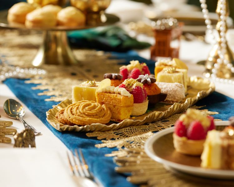 cakes at an indian jasmine afternoon tea at taj 51 buckingham gate suites and residences