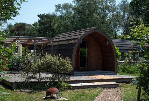 exterior of glamping pod in dorset