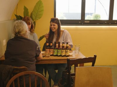 people enjoying a bermondsey beer mile tasting experience