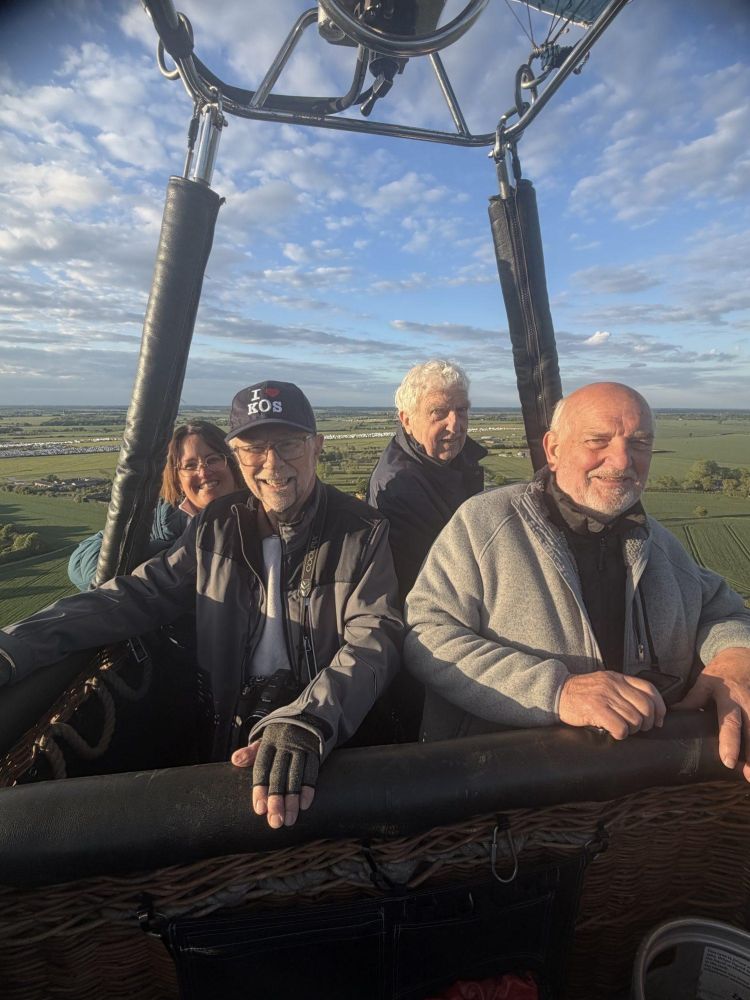 four people on private hot air balloon ride over east midlands