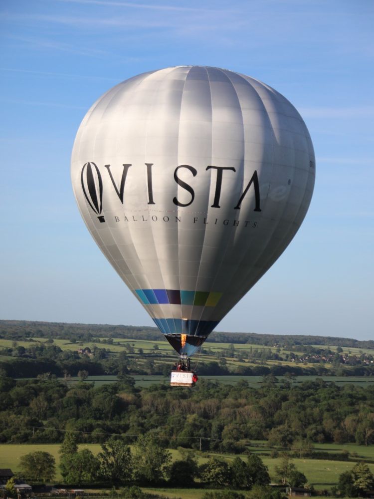 private hot air balloon ride flying over east midlands