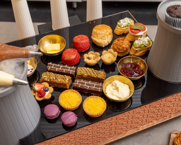 Afternoon tea cakes and savouries at jack and beyond in battersea