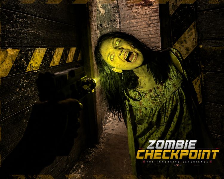 zombie actor for zombie checkpoint experience in nottingham