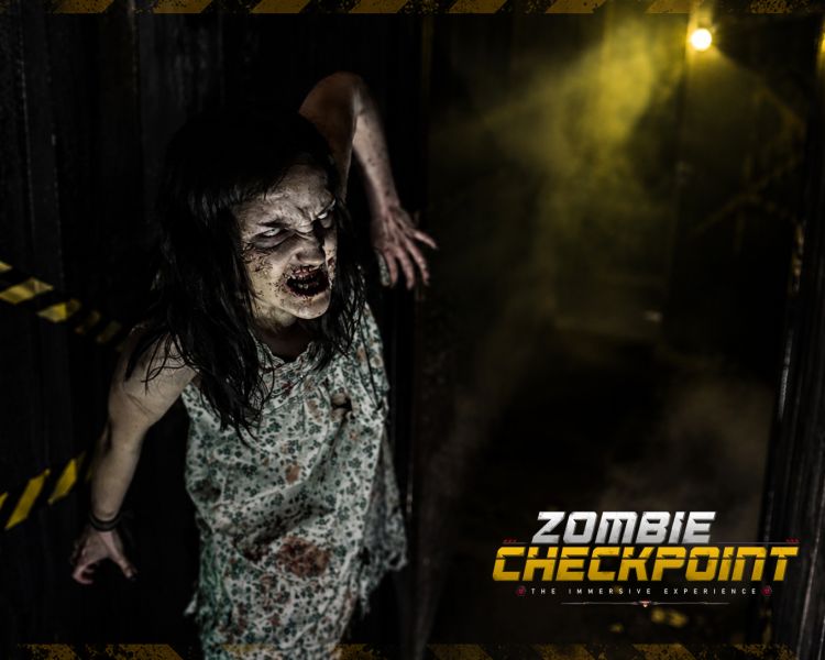 zombie actor for zombie checkpoint experience in nottingham