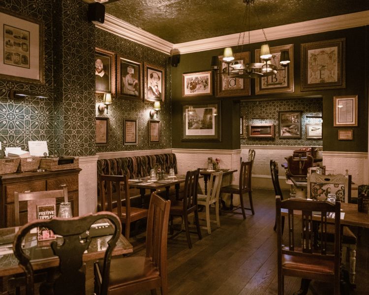 Interior of london pub seen on london pub tour
