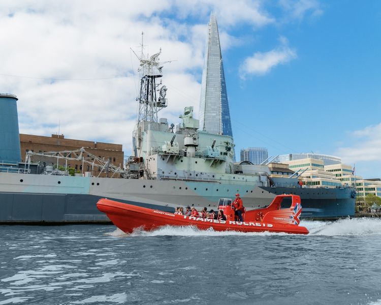 thames barrier explorer's 80 minute thames rockets speedboat experience