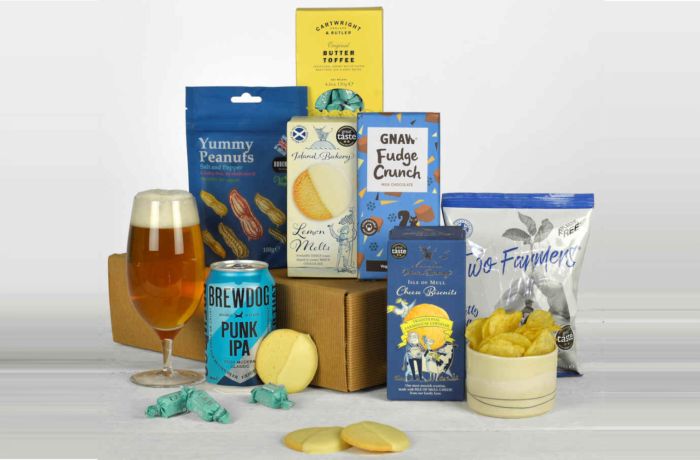 Sustainable Beer and snacks gift hamper