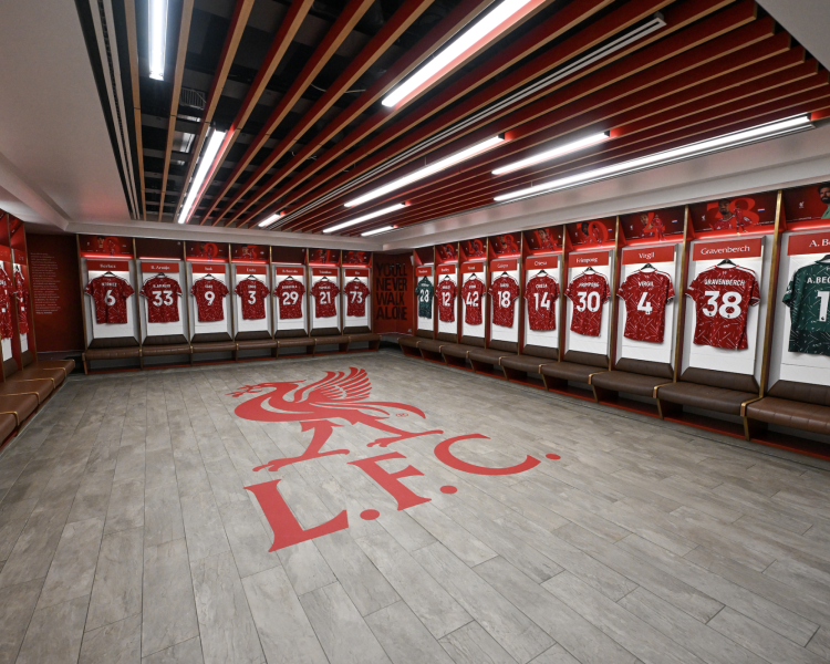 Liverpool fc changing room new
