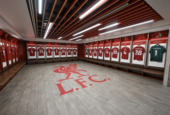 Liverpool fc changing room new