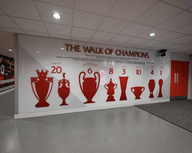 Liverpool fc walk of champions wall
