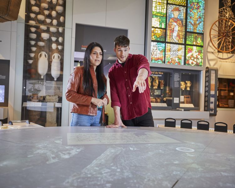visitors looking at exhibits at sea city museum in southampton